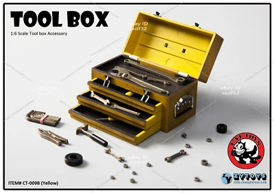 1/6 ZYTOYS CT009B Yellow Plastic Tool Box Storage Case For 12inch Action Figure - Image 1 of 4