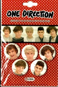 ONE DIRECTION badge pack COLLECTABLE phase 3 - LARGE BUTTON BADGE SET of 5 - 1D - Imagen 1 de 3