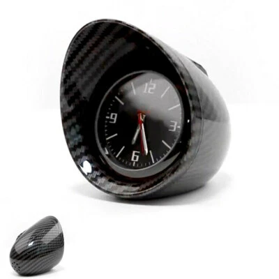 1x Car Dashboard Clock Luminous Backlight Glass Mirror Anti Scratch Carbon Fibe  - Image 1 of 4