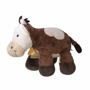 Koala Baby Brown Cow Rattle Crinkle Lovey Plush Stuffed Toy 11" - Picture 1 of 6
