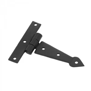 Black Iron T Strap Hinge Modern Decorative Arrow Tee Hinge Renovator Supply - Picture 1 of 9