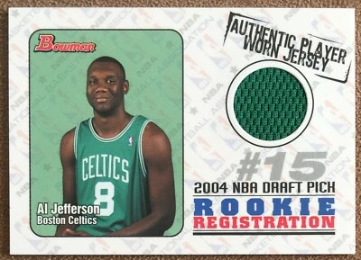 Al Jefferson 2004-05 Bowman Rookie Registration Relics Jersey #ROR-AJ Celtics - Image 1 of 2