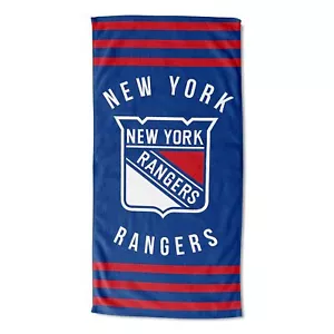 Northwest NHL New York Rangers Beach Towel, 30" x 60", Stripes - Picture 1 of 2