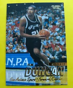 TIM DUNCAN, 1997-98 FLEER ROOKIE CARD #201, SPURS - Picture 1 of 2