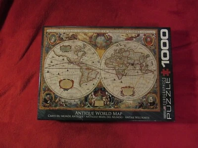 Eurographics Antique World Map, complete 1000-piece jigsaw puzzle - Image 1 of 4