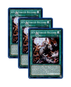 Yugioh! K9-X Forced Release JUSH-EN039 (SR) 1st Ed 3x "K9 Deck Support" - Picture 1 of 1