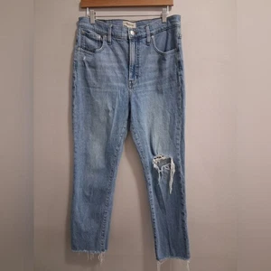 Madewell The Perfect Vintage Straight Distressed Jeans Homemade Raw Hem Gr. 30 - Bild 1 von 7