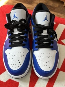 Nike Air Jordan 1 Retro Low OG Schuhe weiß schwarz Game Royal Größe 10,5 - Bild 1 von 14