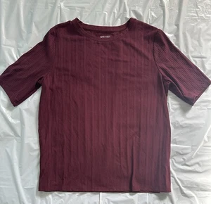 Nine West Women’s Purple Short Sleeve Soft Spun T-Shirt - Large - Picture 1 of 5