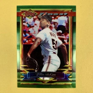 1994 Topps Finest Baseball Willie McGee card #184 San Francisco Giants - Picture 1 of 2
