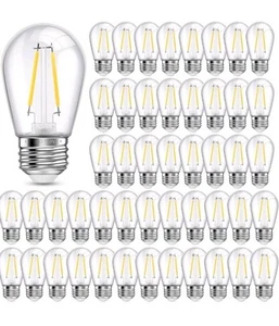 Lanties 50 Pcs S14 LED Replaceme - Plastic LED Filament Clear Bulb - Picture 1 of 7