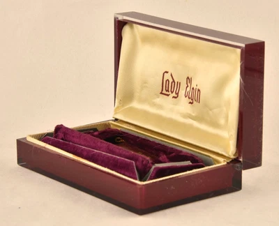 Caja Presentación Reloj Pulsera Lady Elgin Borgoña Foto 1 de 4