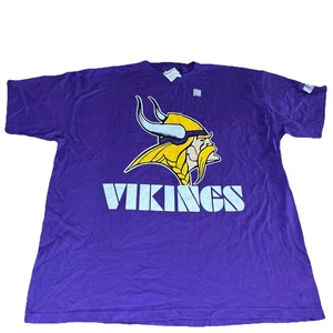 Vintage NOS NWT Minnesota Vikings Logo T-Shirt Big Logo Purple Men's XL - Picture 1 of 10