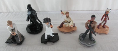 Disney Infinity 3.0 Star Wars Mixed Lot of 6 Figurines DAMAGED Vader Luke Leia - Image 1 of 4