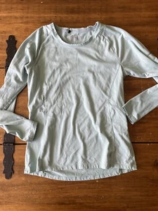 Second Skin Womens Size Small S Green Long Sleeve Shirt Top Base Layer - Picture 1 of 5