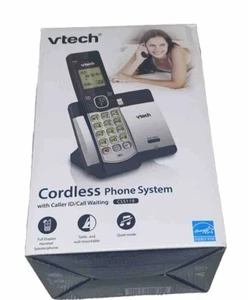 VTECH LANDLINE VINTAGE CORDLESS PHONE GREAT CONDITION BLACK W/BASE - Picture 1 of 6