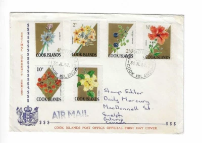 COOK ISLANDS 1967 FDC sent to Canada - Decimal Currency Series - Image 1 of 2