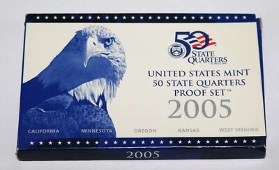 2005-S US Mint State Quarter Proof Set - OGP and COA - Image 1 of 4