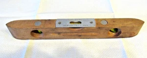 Vintage LEVEL, Stevens 8.5" Wood Newton Falls Ohio Tapered Edges 3 Bubbles - Picture 1 of 7