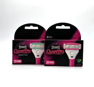 2x Wilkinson Sword Quattro For Women Sensitive Damen Rasierer G242 - Bild 1 von 2