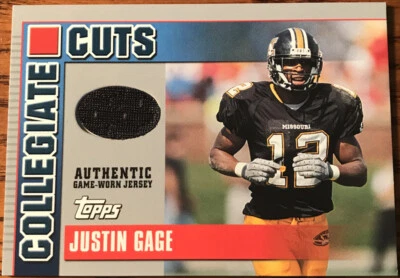 2003 Topps Draft Picks & Prospects Collegiate Cuts Justin Gage CC-JG Missouri - Image 1 of 2