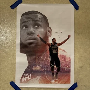 LeBron James Los Angeles Lakers NBA ✅ Canvas Poster Wall Art Man Cave ✅ 12x18 in - Picture 1 of 4
