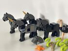 Lego Horse W/Barding + Ostrich Castle Knight Black Medieval  Animal Pack Rare