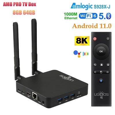 UGOOS AM8 PRO S928X-J 8K HDR Smart TV Box Android 11 8G 64G WiFi6 1000M USB3.0 - Image 1 of 4