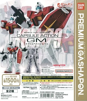 Gundam Cápsula Figuras de Acción GM Bandai Modelo Kit Premium Gashapon Set de 2 - Imagen 1 de 4