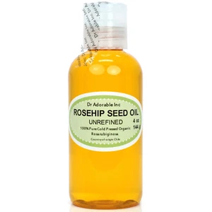 4 Unzen Premium Unraffiniertes Hagebuttenkernöl Rein Bio Kaltgepresst Mehrzweck - Bild 1 von 5