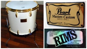 Pearl Masters Custom 6 Ply Maple Floor Tom Drum Platinum Mist RIMS Mount Mint! - Picture 1 of 18