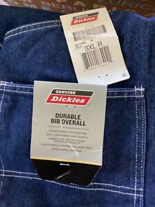 Genuine DICKIES Mens Blue Relaxed Fit Durable Bib Overall 3XL R brand new w/tags