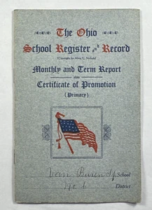 1906 Van Buren Township Schools Shelby County, Ohio Grade Card Report Card - Picture 1 of 7