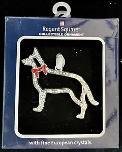 New Rhinestone German Shepard Lab Large Dog Christmas Ornament - Boxed - Picture 1 of 2