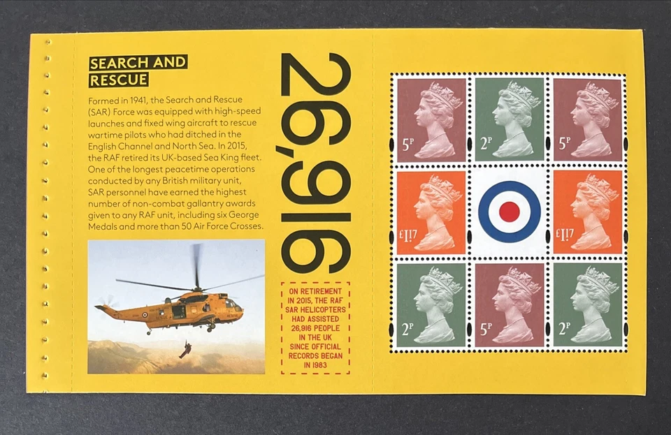 GB 2018 MNH CENTENARIO DE LA RAF FOLLETO PANEL 5 (Ex DY25) Foto 1 de 1