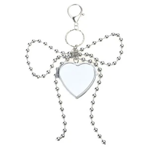 Sweet Heart Bowknot Keychain Pendant Keyring Hanging Ornament Key Holder - Zdjęcie 1 z 8