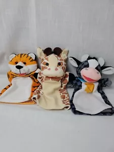 3 Melissa And Doug Plush Puppets Stuffed Animal Toys - Picture 1 of 5