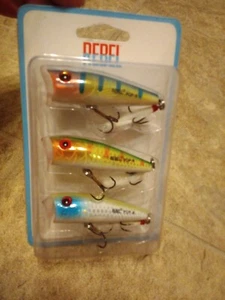 Rebel Pop-R Triple Threat 2.5 Fishing Lure Bait 3 Pack new topwater 2 17198B - Picture 1 of 4