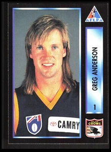 AFL 1994 AFLPA Dynamic Adelaide Crows Greg Anderson 1/125 Football CB-1-4-B-29 - Imagen 1 de 8