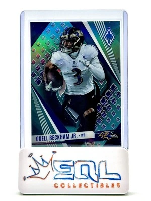 2023 Panini Phoenix Odell Beckham Jr Aqua Prizm /125 Baltimore Ravens - Image 1 of 2