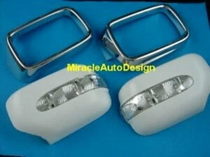 2 Unpainted Mirror Covers + LED Turn Signals For BMW E36 3-Series & E34 5-Series - Picture 1 of 3
