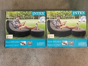 Intex 68564E Ultra Lounge Inflatable Chair & Ottoman Set of 2