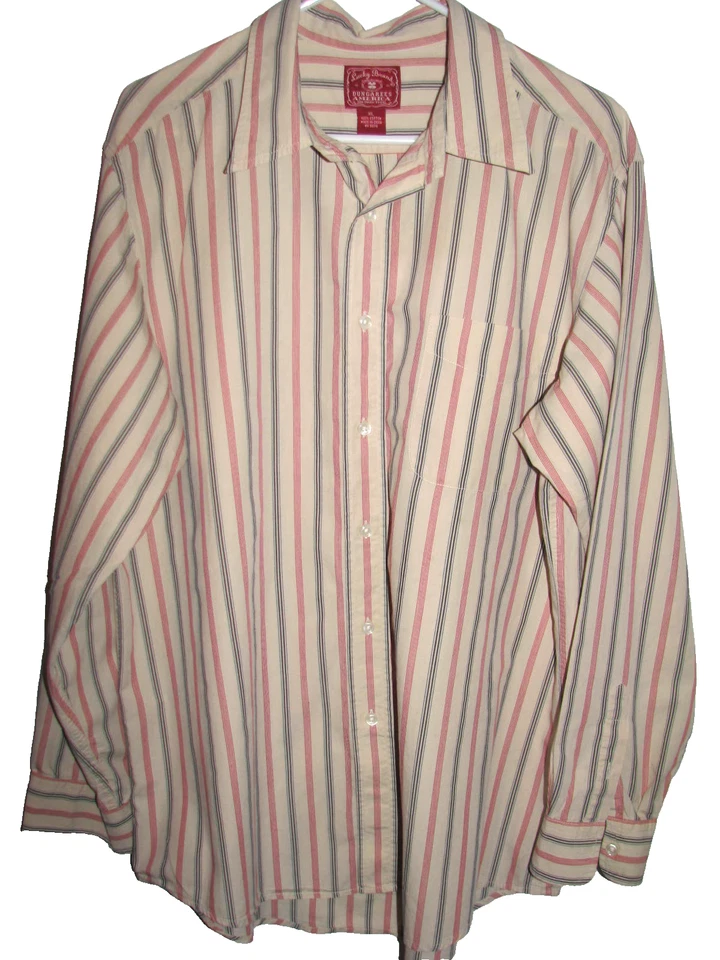 CAMISA A RAYAS DELANTERAS CON BOTONES MANGA LARGA MARCA LUCKY HOMBRE XL Foto 1 de 3