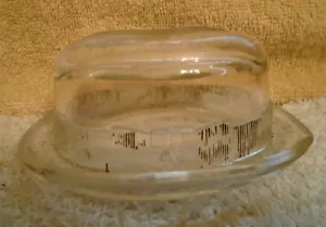 Vintage Miniature U.S. Glass Clear Glass Hamburg Hat Grosgrain Ribbon Trim - Picture 1 of 6