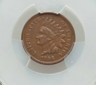 1866 INDIAN CENT GRADED XF-40 by PCGS  **NICE** - Image 1 of 4