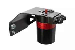 HPS Black Aluminum Oil Catch Can Kit for 2008-2014 Subaru WRX 2.5GT 2.5L Turbo - Foto 1 di 8