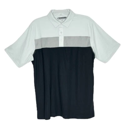 Pebble Beach Shirt Men Extra Large Black Gray Dry-Luxe Performance Polo Golf - Image 1 of 4