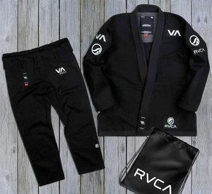 Men's Shoyoroll BJJ Kimono RVCA V2 Batch 60 GI Uniform 450 GSM Black *Free Bag* - Picture 1 of 11