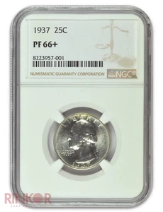 1937 Washington Quarter NGC PF 66+ - Picture 1 of 3