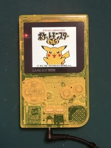 Consola Nintendo Game Boy Pocket amarillo transparente IPS retroiluminada LCD - Imagen 1 de 8